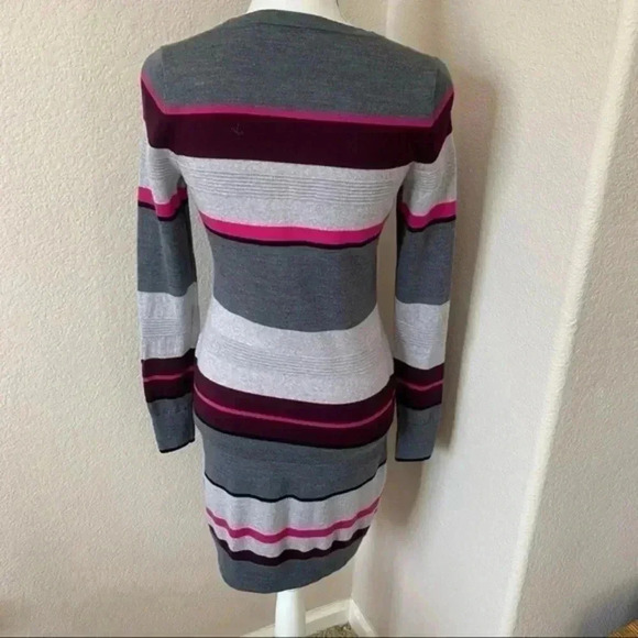 Clements Ribeiro striped extra fine pure merino wool long dress Size Sm… - Picture 7 of 9